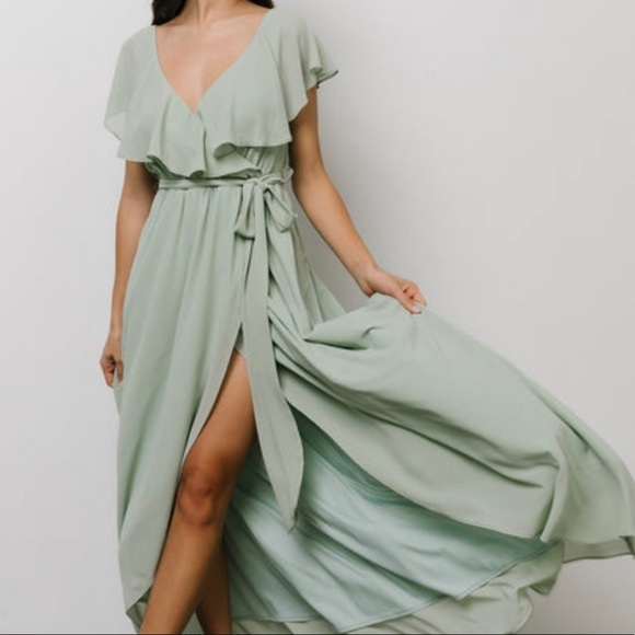 Baltic Born Dresses & Skirts - Baltic Born Katya Maxi Dress Sage Green Womens Plus Size XXXL Bridesmaid Flowy